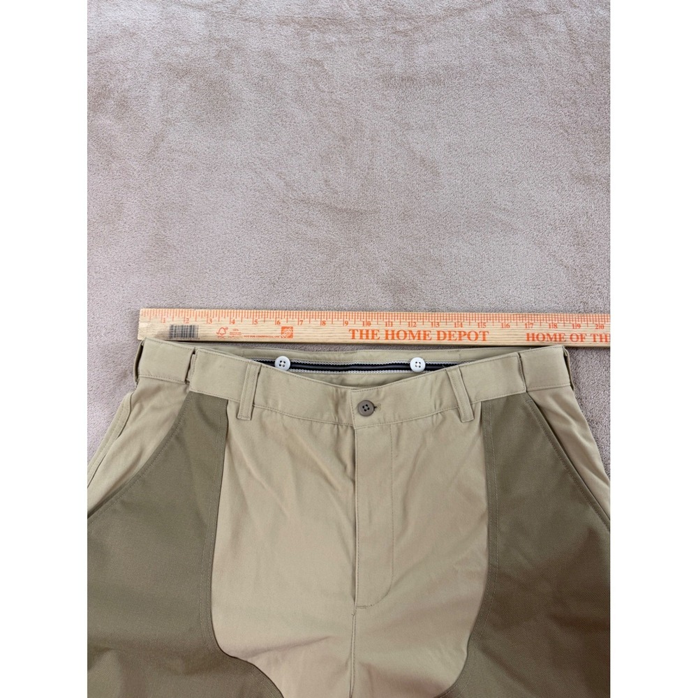 Vintage L.L.Bean Upland Canvas pant size M Khaki Olive Color Block Outdoors EUC - Picture 5 of 9